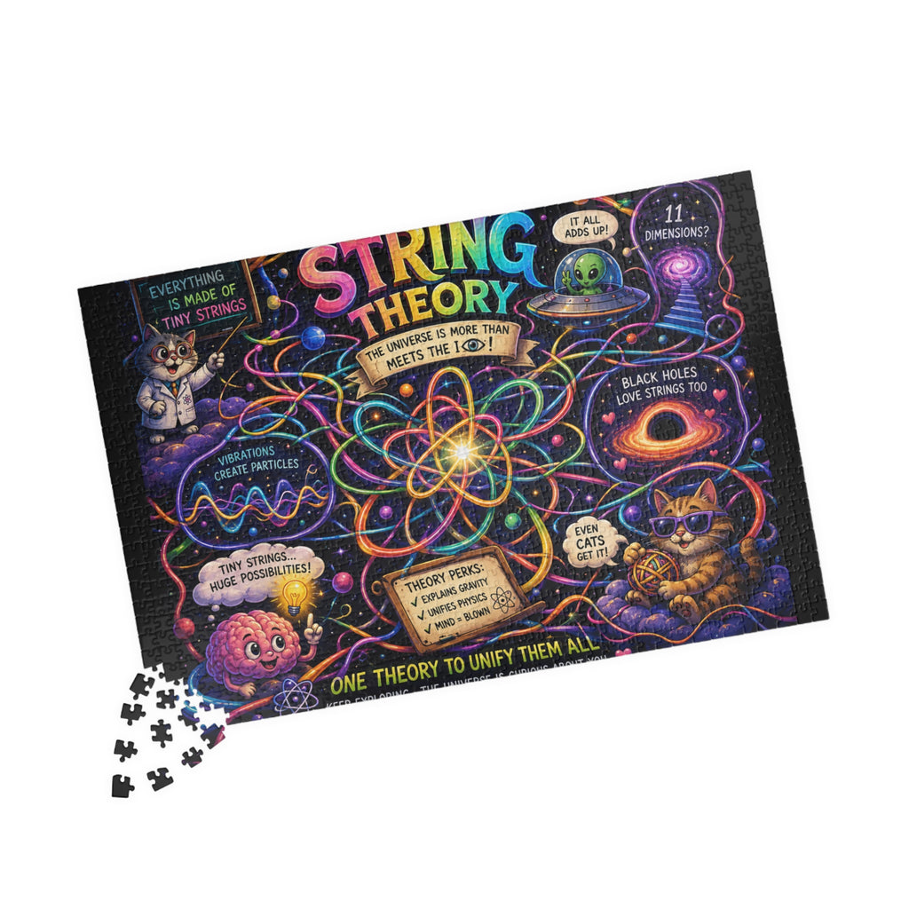 String Theory Illustrated Puzzle 520 Piece | Science Art Jigsaw