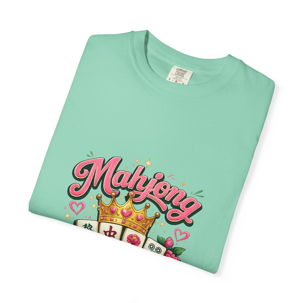 Mahjong Queen T-shirt | Mahjong Tiles Floral Design