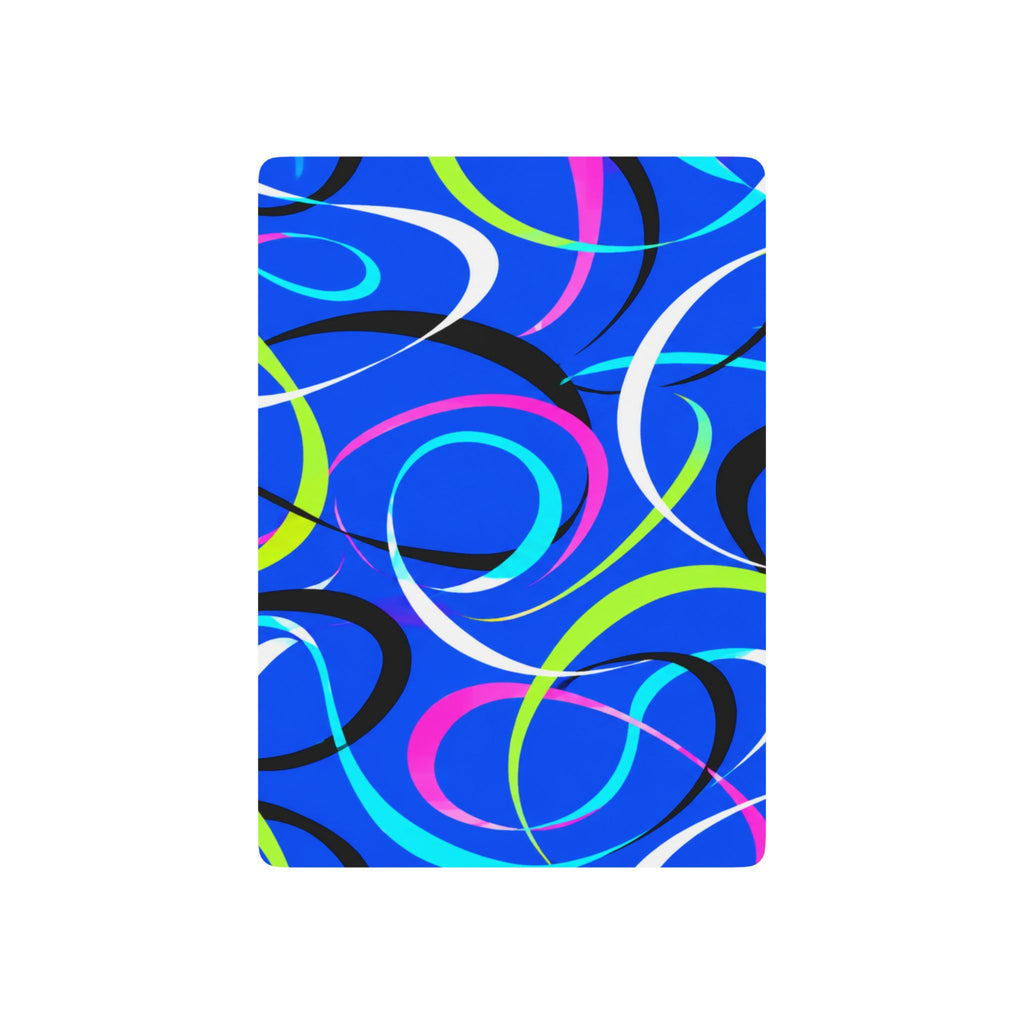 Poker Playing Cards — Vibrant Swirl Back Design, Classic Ace Face