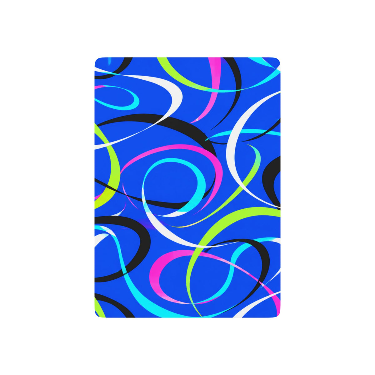 Poker Playing Cards — Vibrant Swirl Back Design, Classic Ace Face