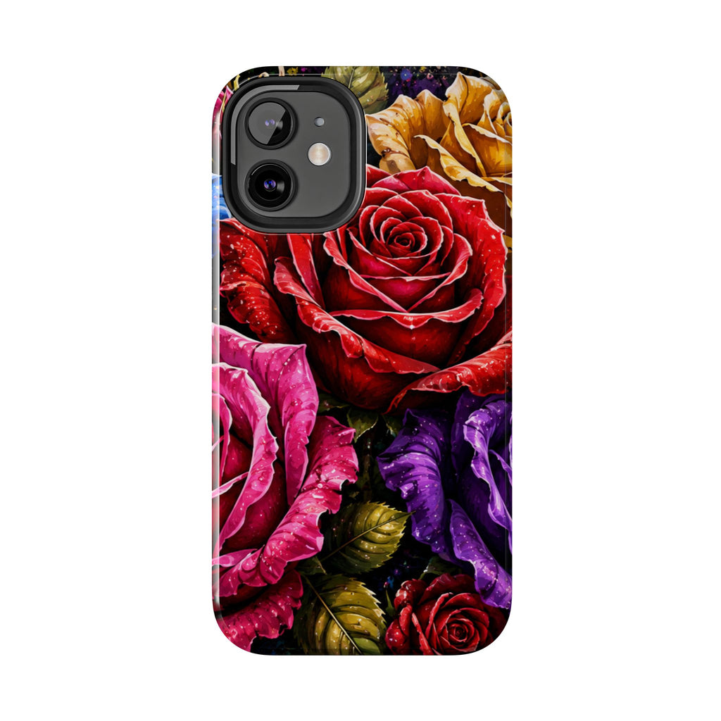 Tough Phone Case — Vibrant Rose Garden Protective Phone Cover