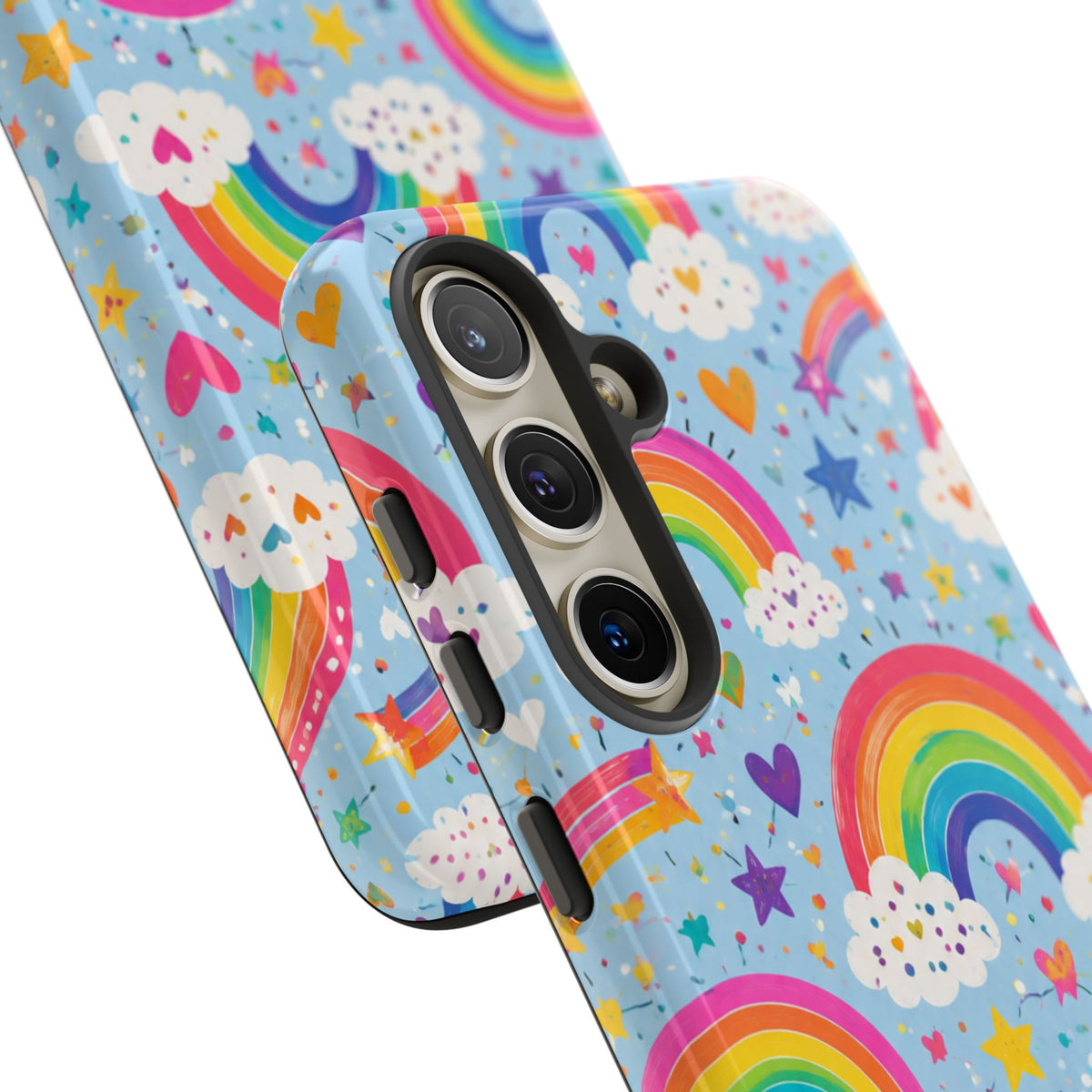 Rainbow Clouds Phone Case — Cute Pastel Rainbow Pattern Tough Case