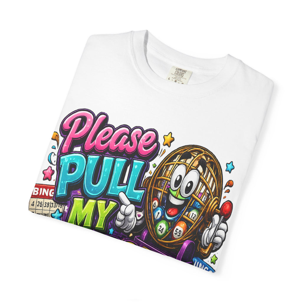 Please Pull My Balls bingo T-Shirt | Funny Lottery Ball Cartoon