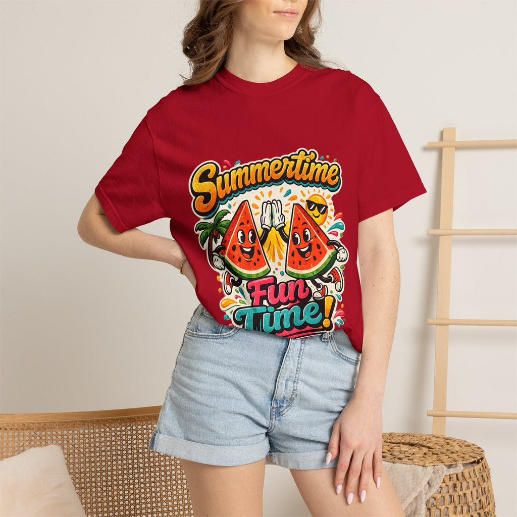 Summertime Fun Time Watermelon Graphic T-Shirt