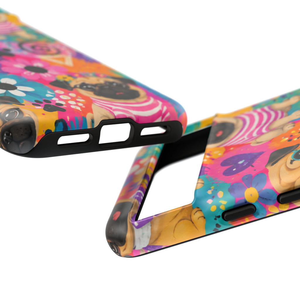 Pug Pop Art Phone Case — Colorful Pug Pattern Tough Case