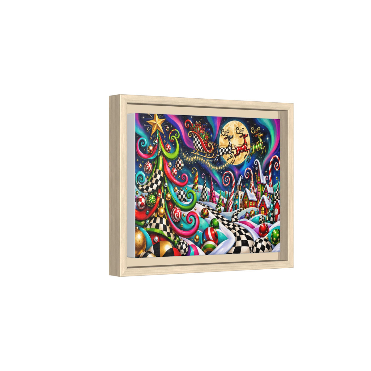 Whimsical Christmas Night Canvas