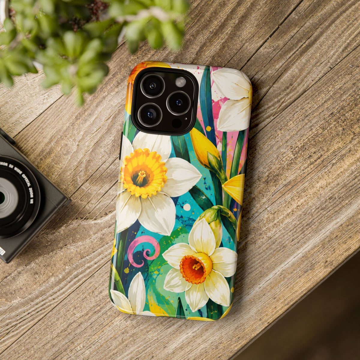 Daffodil Floral Phone Case — Bright Spring Garden Protective Cover