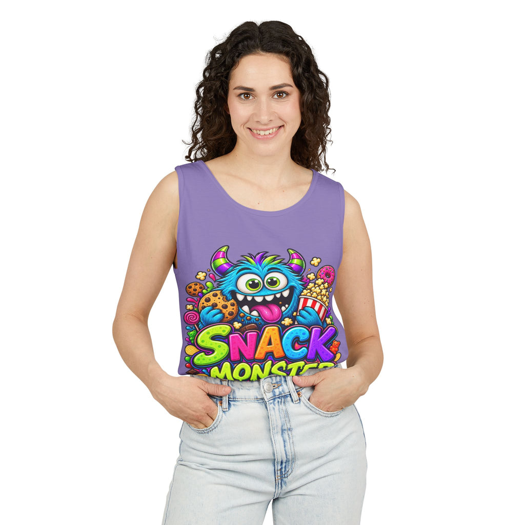 Snack Monster Tank Top | Cute Colorful Monster Snacks Graphic