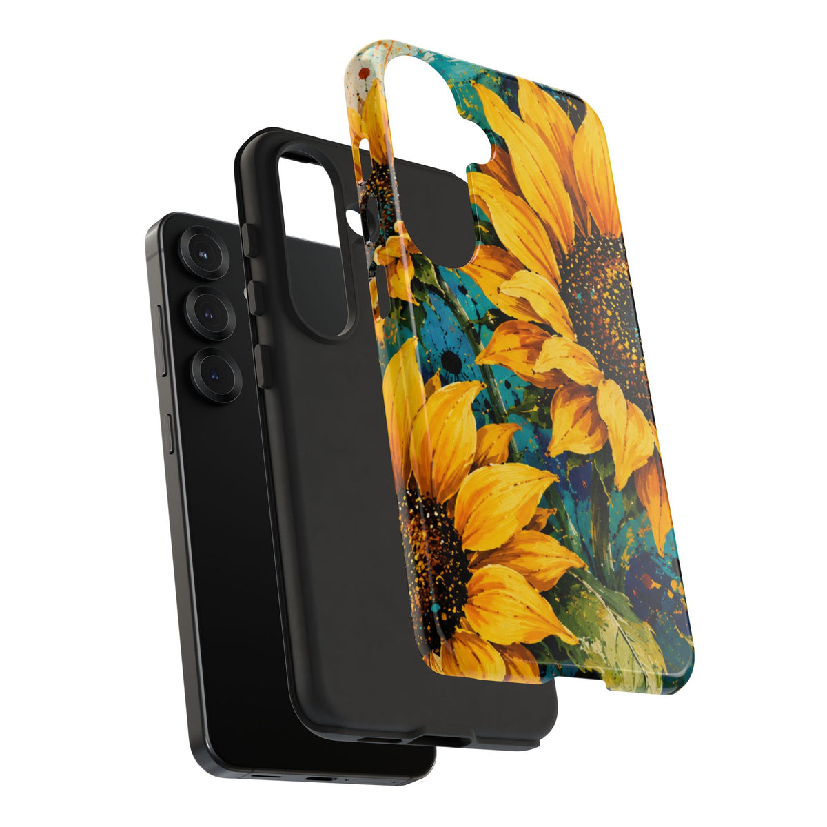 Sunflower Art Phone Case — Vibrant Yellow Floral Tough Case