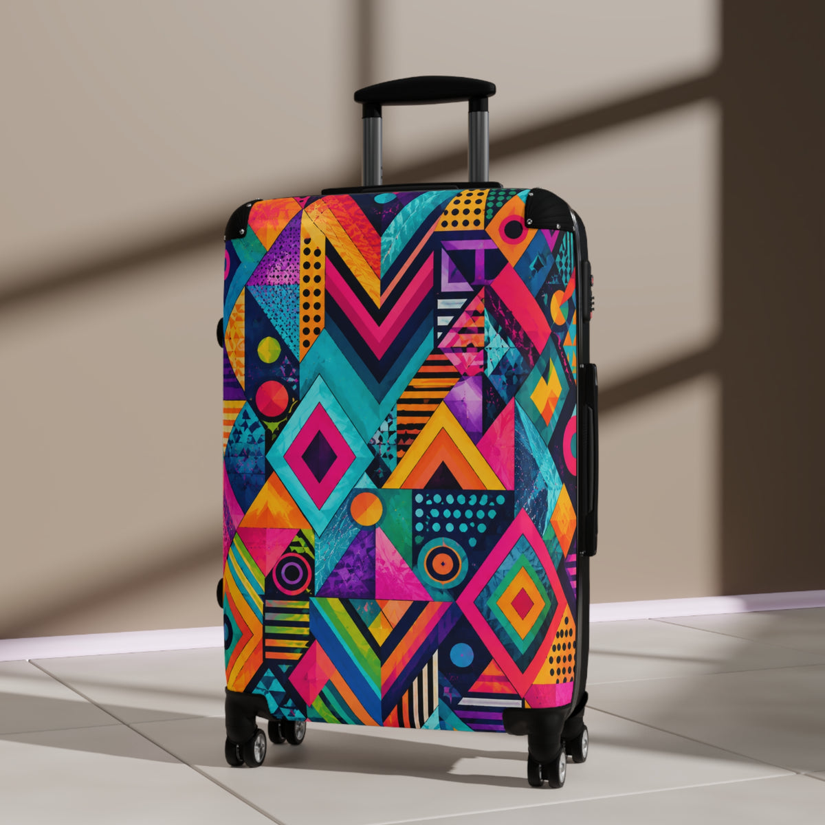 Colorburst Geometric Carry-On Suitcase