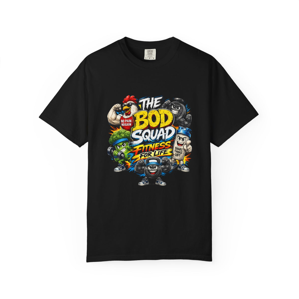The Bod Squad Fitness For Life T-Shirt | Cartoon Gym Characters
