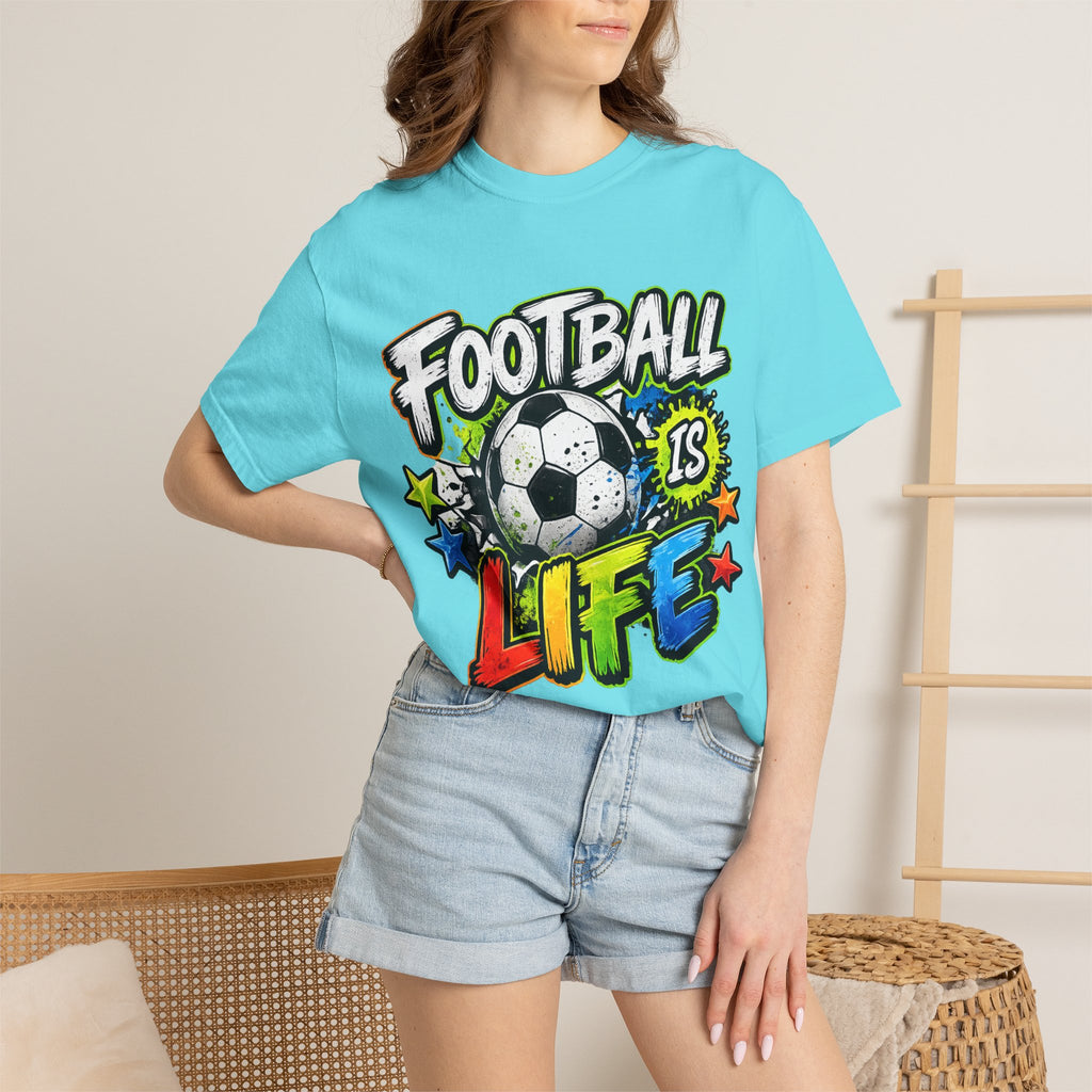 Football Is Life T-shirt | Soccer Ball Graphic Tee, Youth Sports