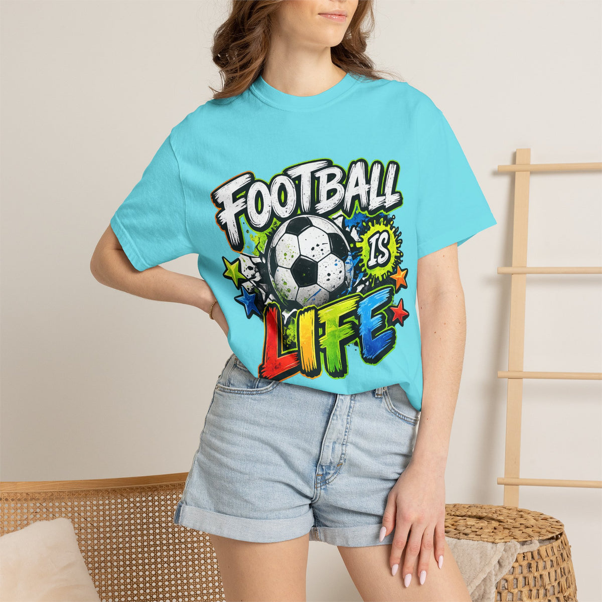 Football Is Life T-shirt | Soccer Ball Graphic Tee, Youth Sports