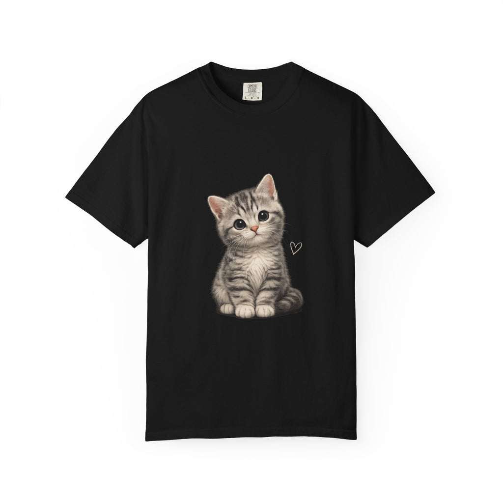 Smiling Tabby Kitten T-Shirt | Cute Cat Illustration