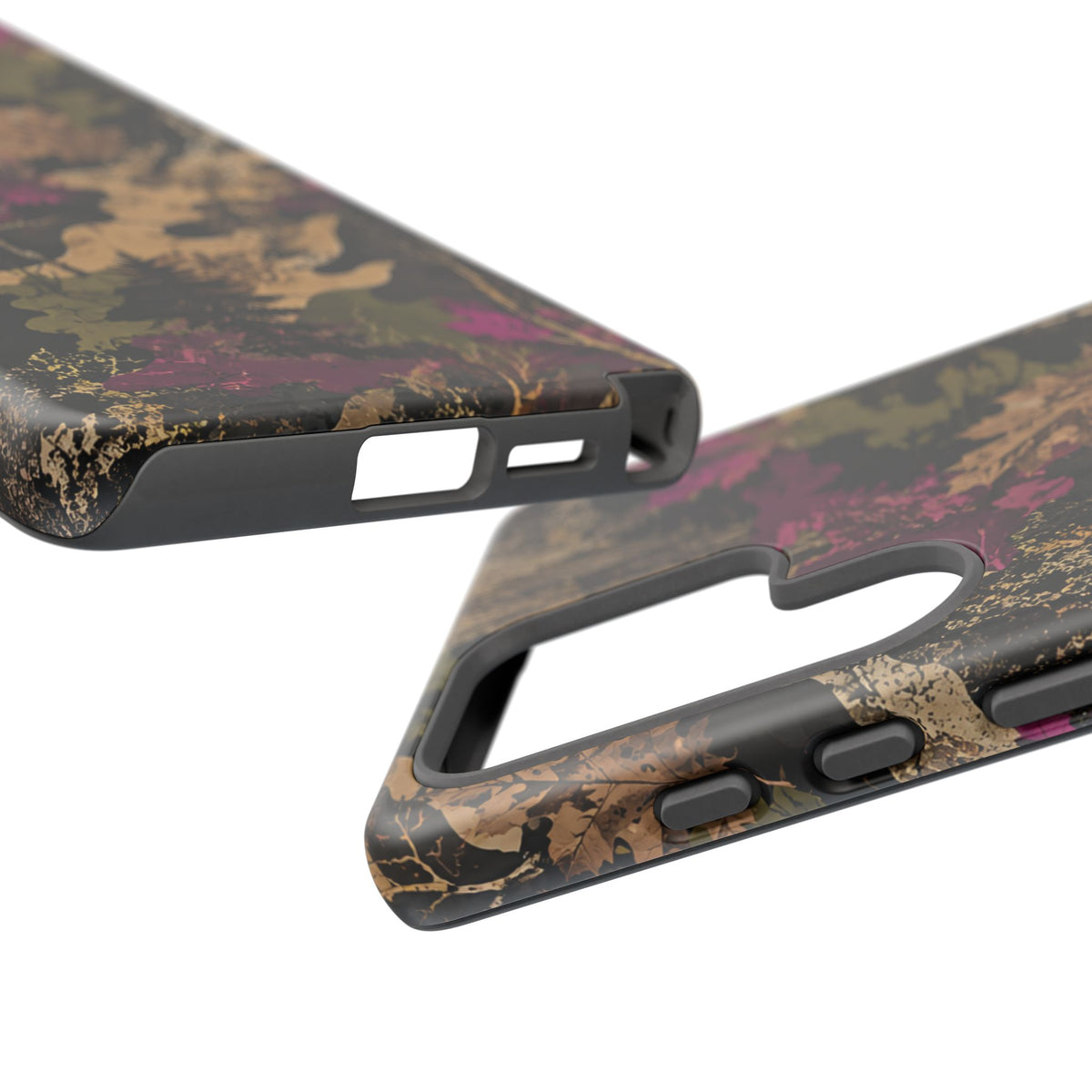 Camo Floral Tough Phone Case — Rugged Nature-Inspired Protection