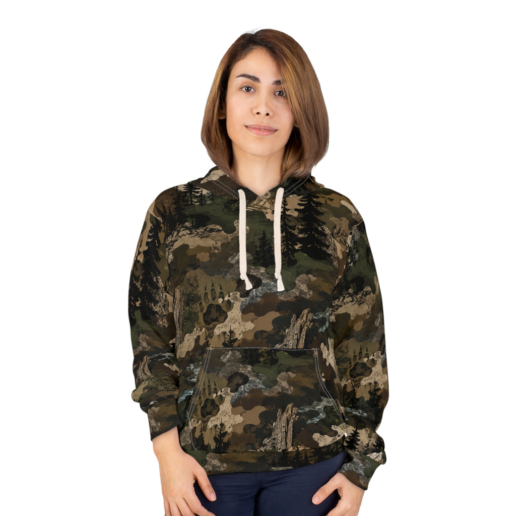 Camo Mountain Hoodie — Forest Scenic All-Over Print