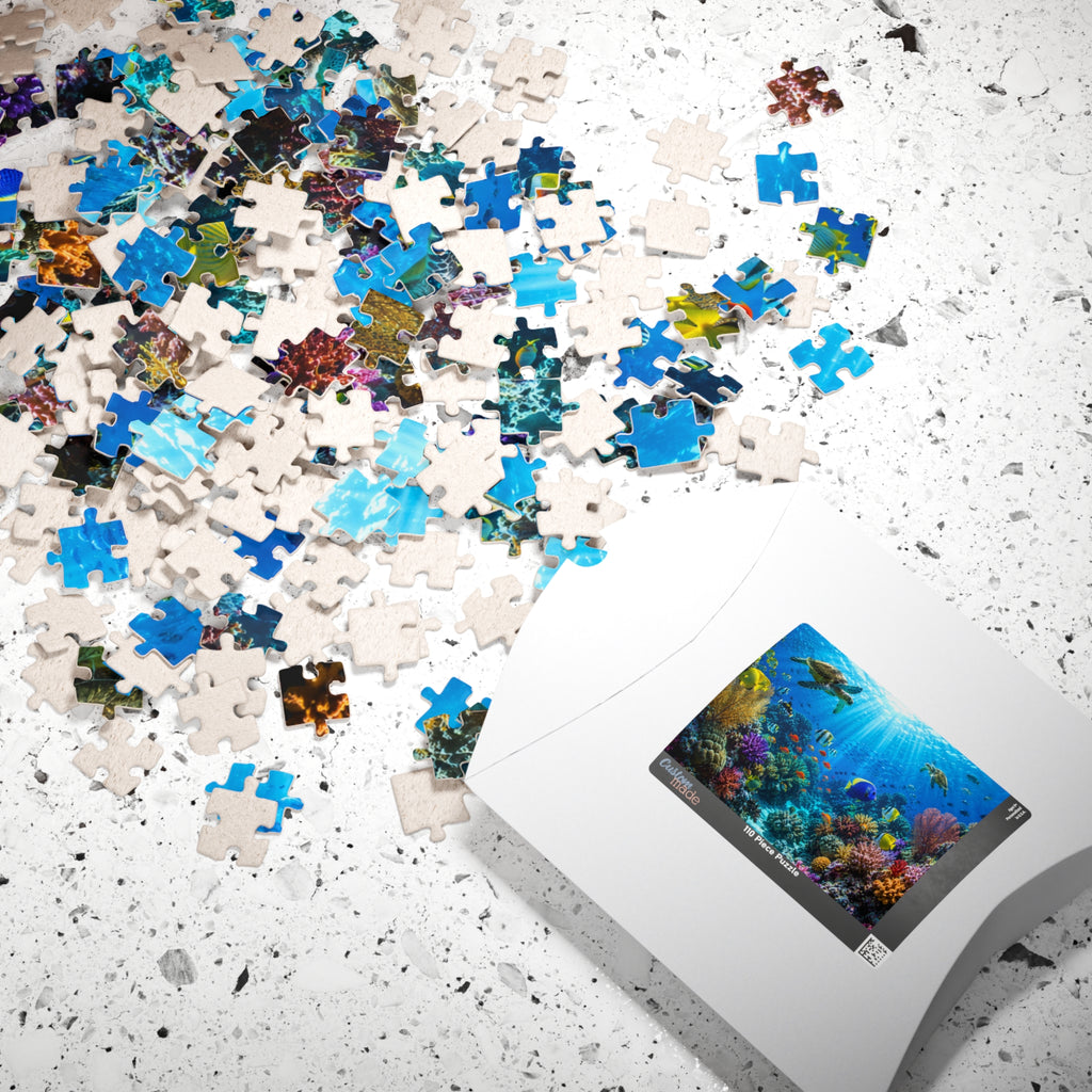 Underwater Reef Jigsaw Puzzle — Sea Turtles & Tropical Fish (110–1014 pcs)