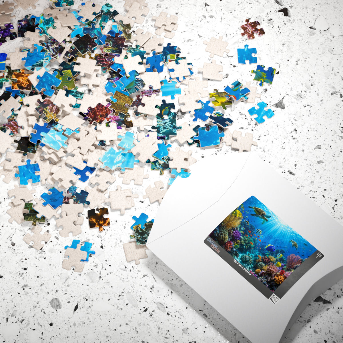 Underwater Reef Jigsaw Puzzle — Sea Turtles & Tropical Fish (110–1014 pcs)