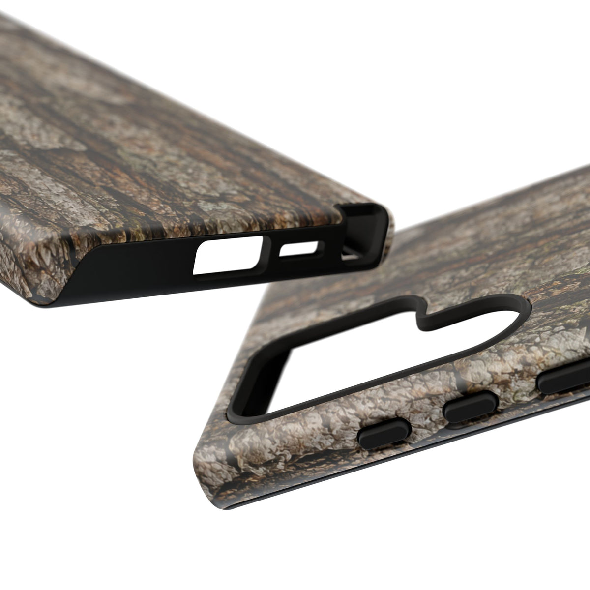 Bark Texture Phone Case - Rugged Woodland Camouflage for Nature Lovers