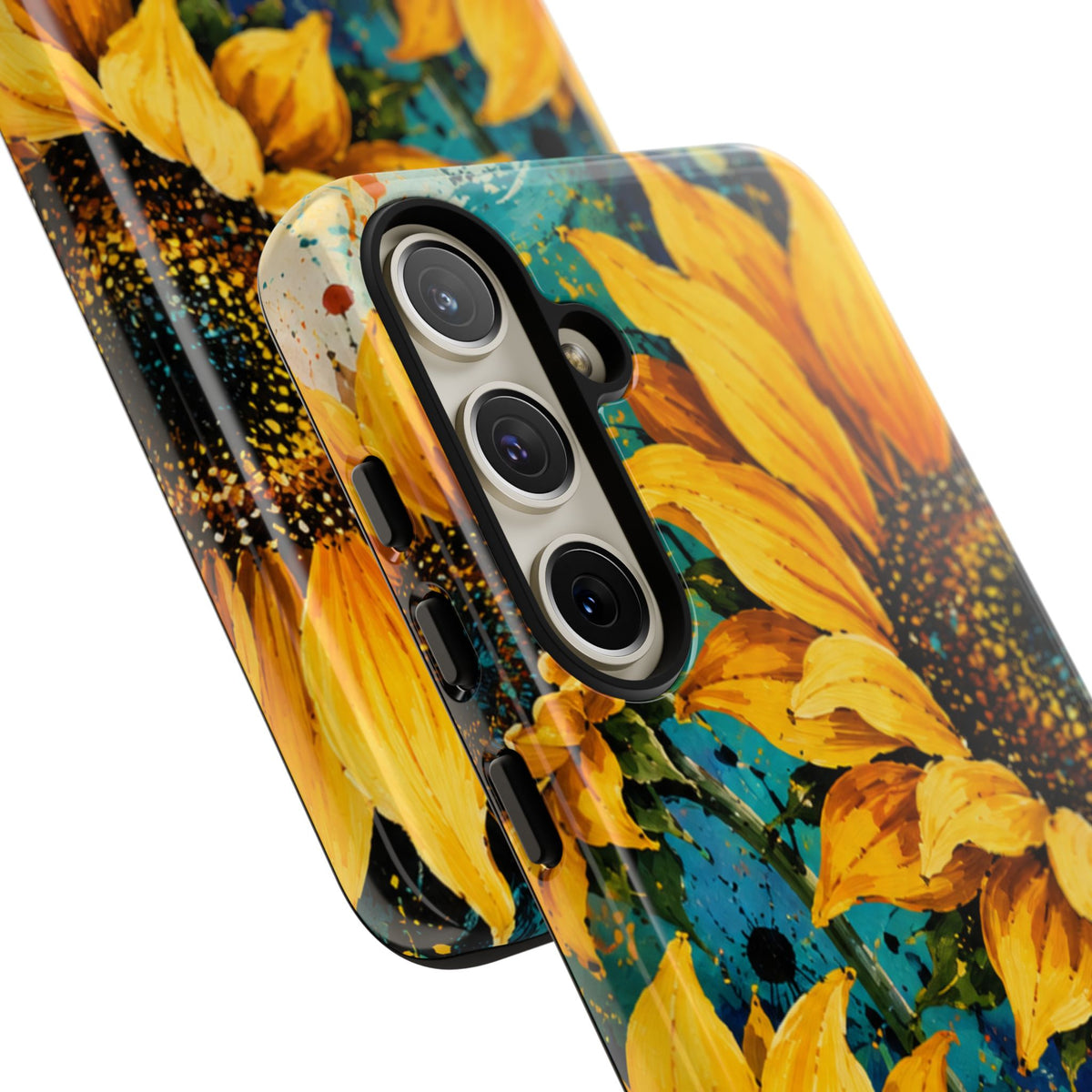 Sunflower Art Phone Case — Vibrant Yellow Floral Tough Case