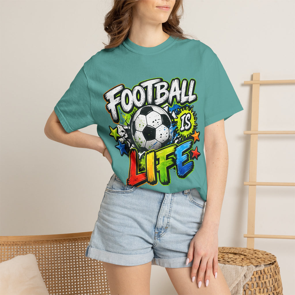 Football Is Life T-shirt | Soccer Ball Graphic Tee, Youth Sports