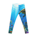 Sea Turtle Ocean Leggings — Women's Underwater Reef Print