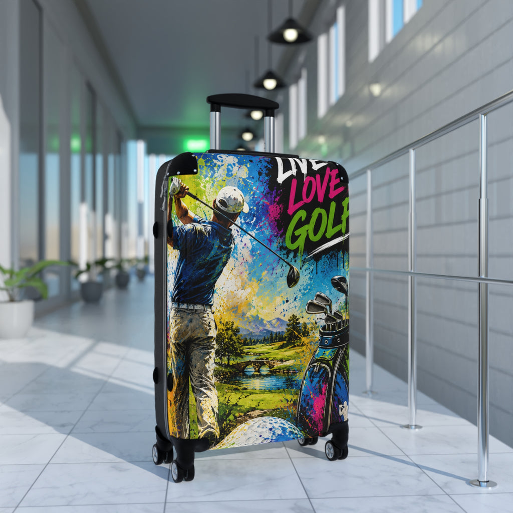 Live Love Golf Suitcase – Colorful Golf Travel Luggage