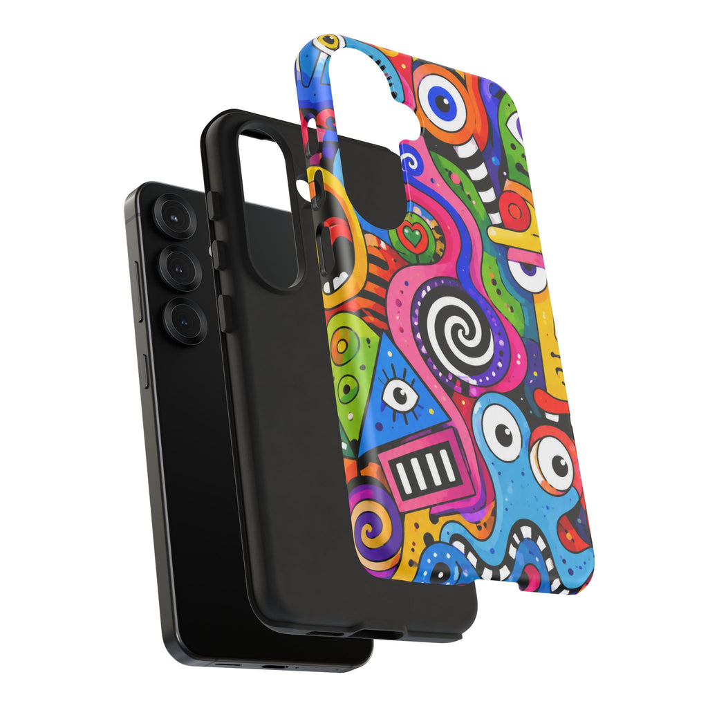 Colorful Abstract Doodle Tough Phone Case