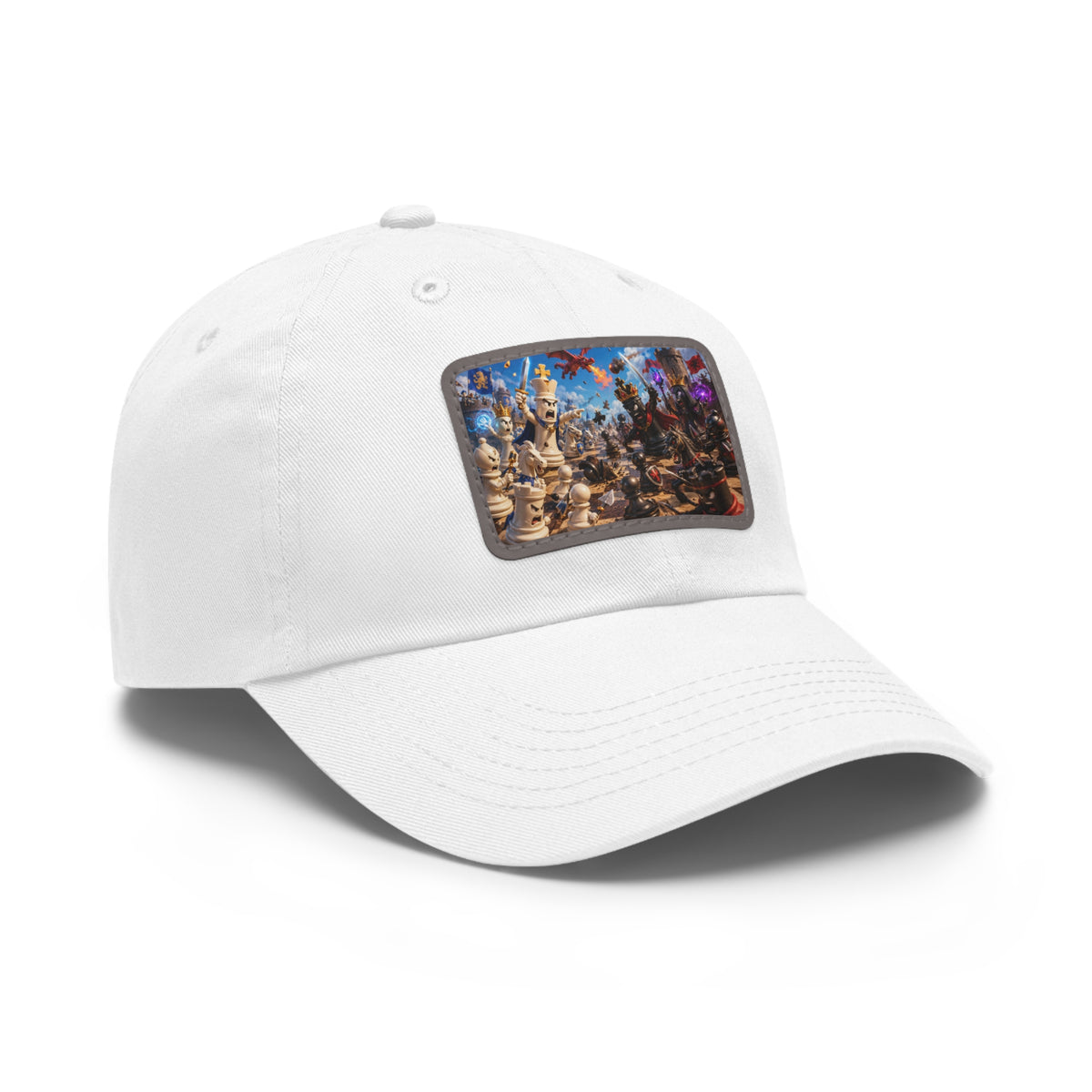 Dad Hat with Leather Patch (Rectangle)