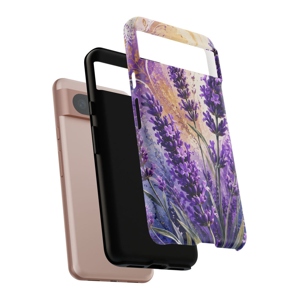Lavender Bouquet Tough Phone Case — Protective Floral iPhone Case