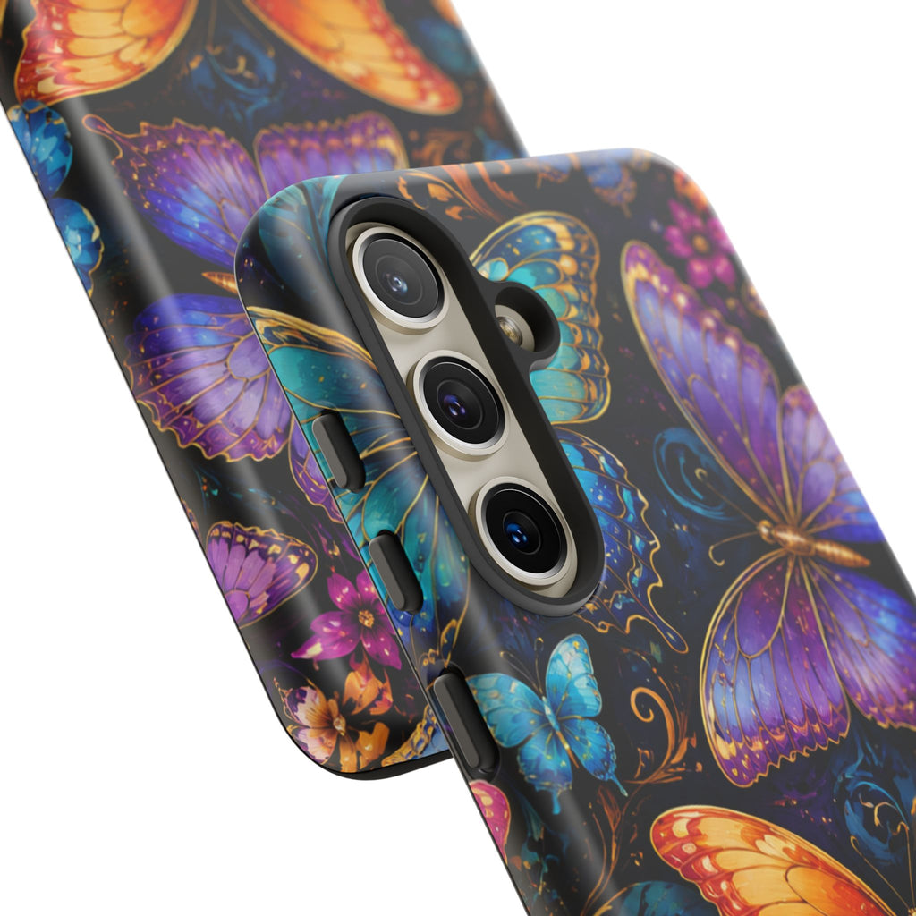 Butterfly Tough Phone Case — Colorful Floral Butterflies Protective Cover