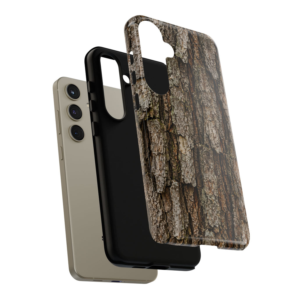 Bark Texture Phone Case - Rugged Woodland Camouflage for Nature Lovers