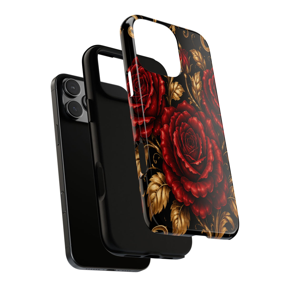 Tough Cases — Vintage Red Rose Floral Phone Case