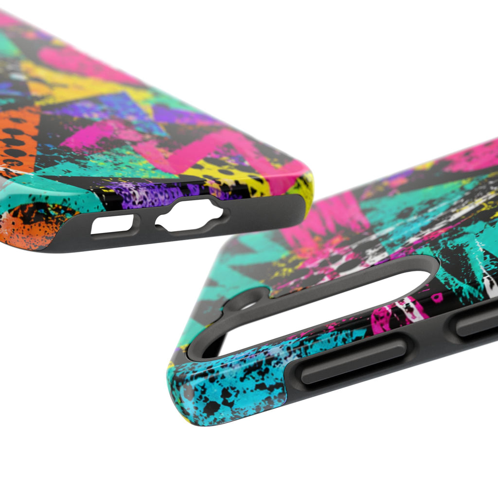 Tough Phone Case — Neon Graffiti Splash Protective Cover