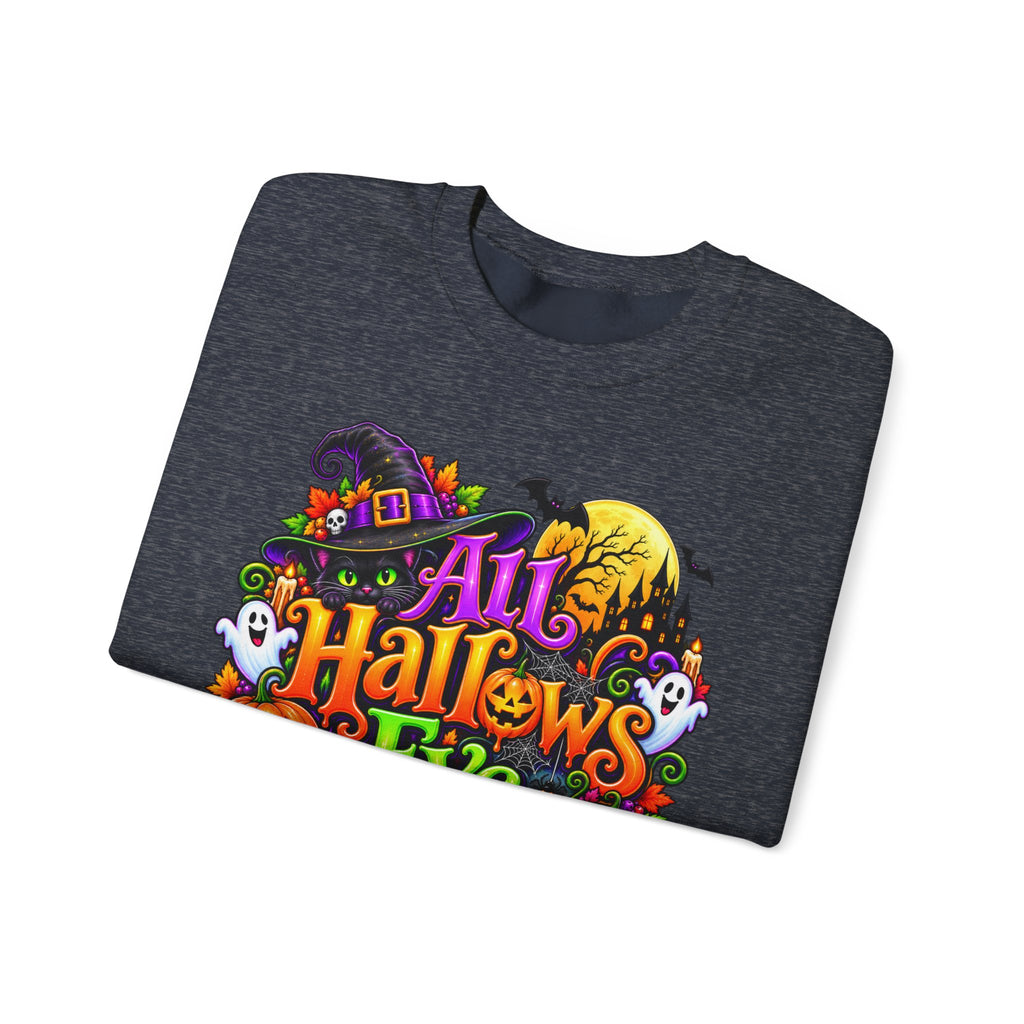 Halloween Crewneck Sweatshirt — "All Hallows Eve" Graphic Pullover
