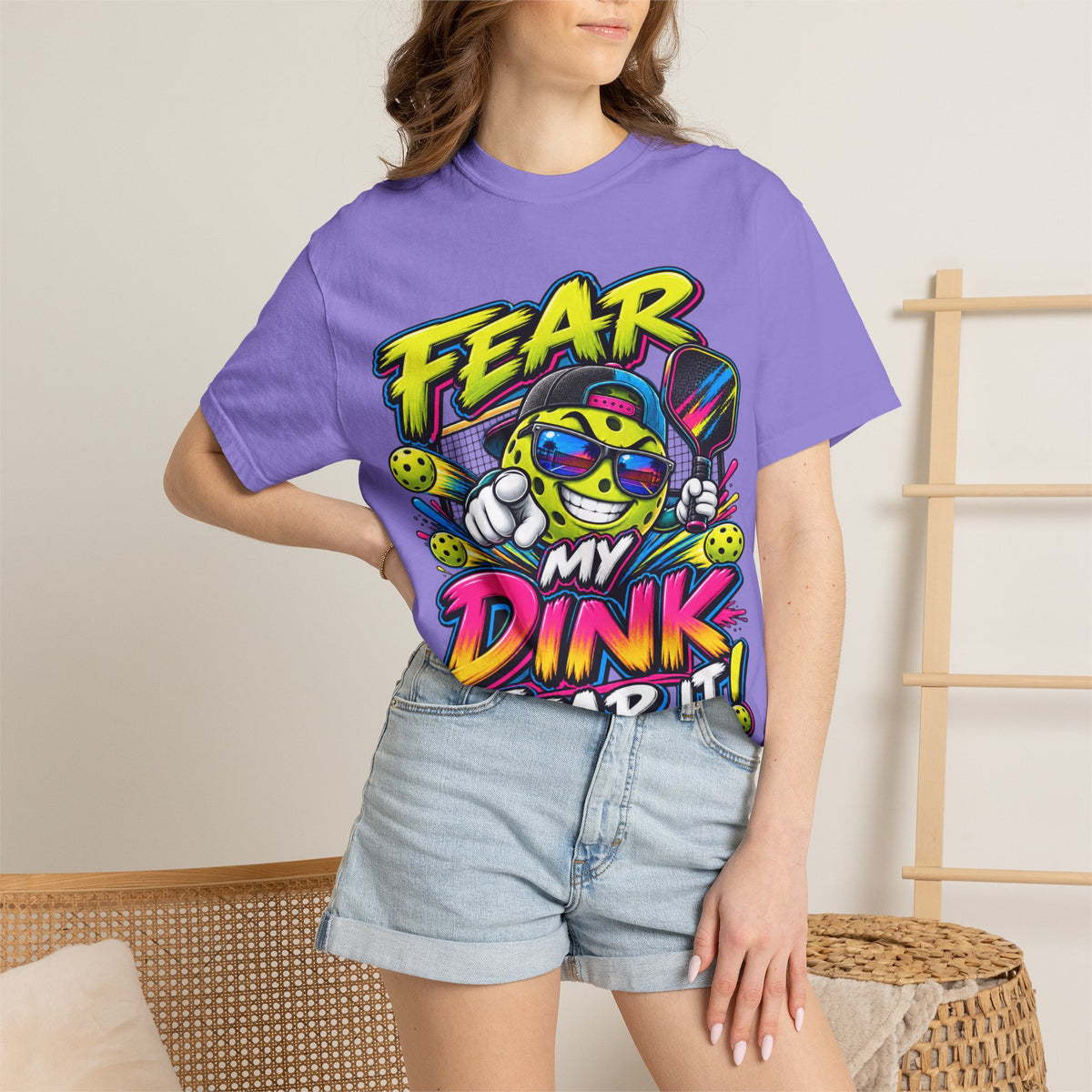 Fear My Dink Fear It! T-Shirt | Colorful Pickleball Graphic Tee