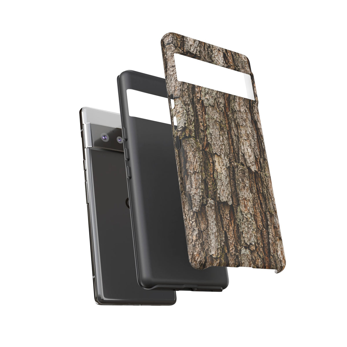 Bark Texture Phone Case - Rugged Woodland Camouflage for Nature Lovers