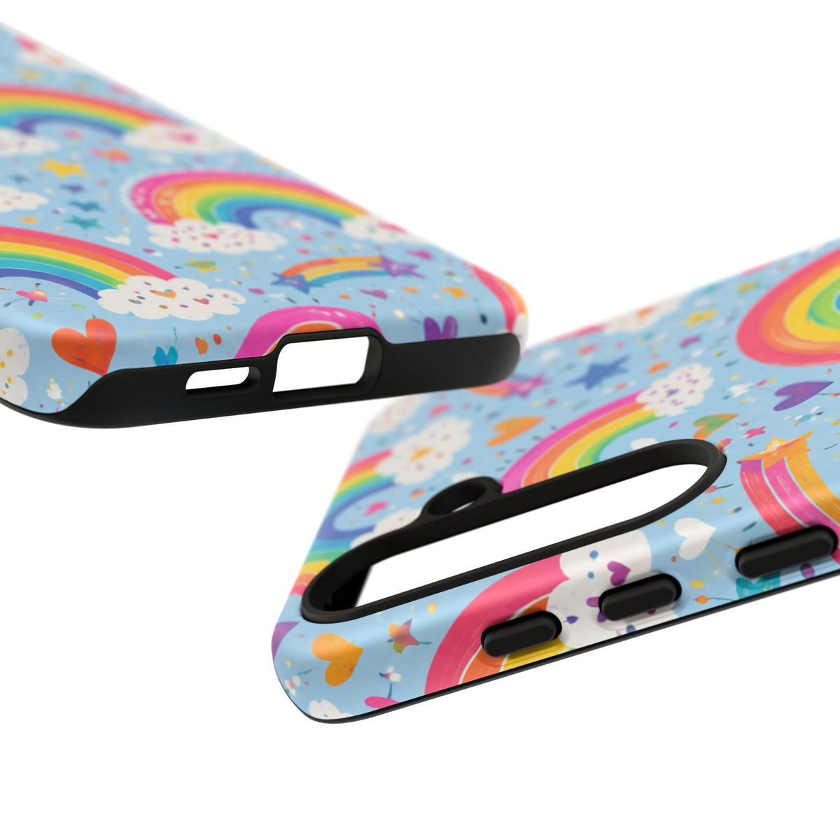 Rainbow Clouds Phone Case — Cute Pastel Rainbow Pattern Tough Case