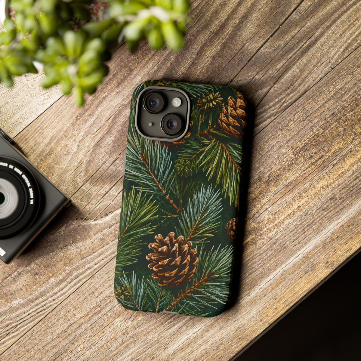 Pinecone Pines Phone Case — Festive Evergreen iPhone Cover