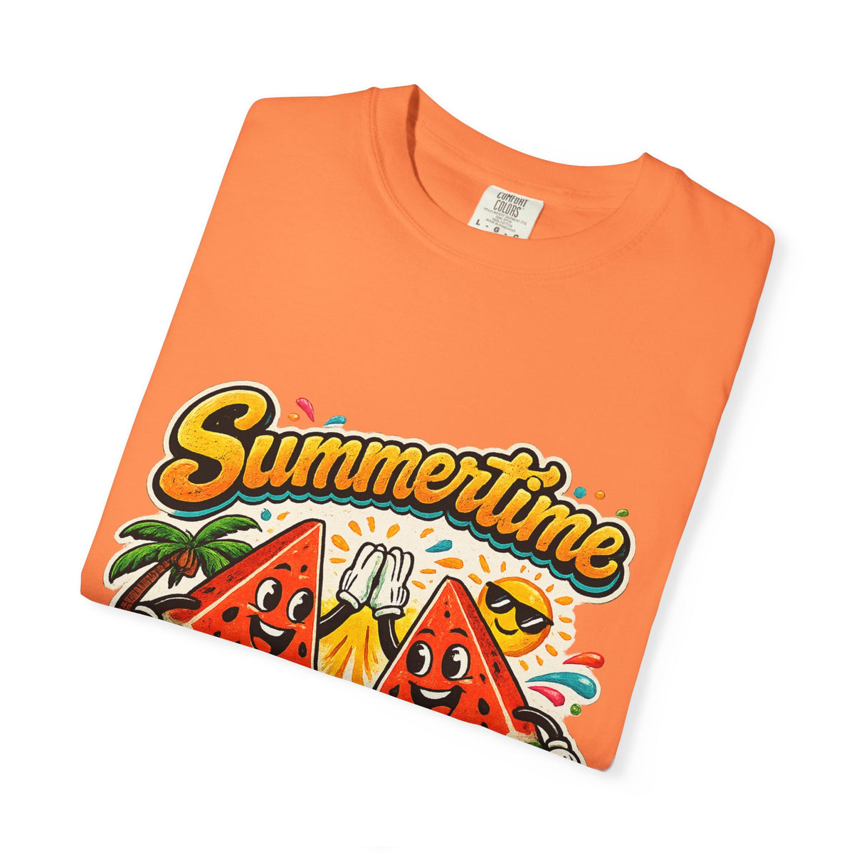 Summertime Fun Time Watermelon Graphic T-Shirt