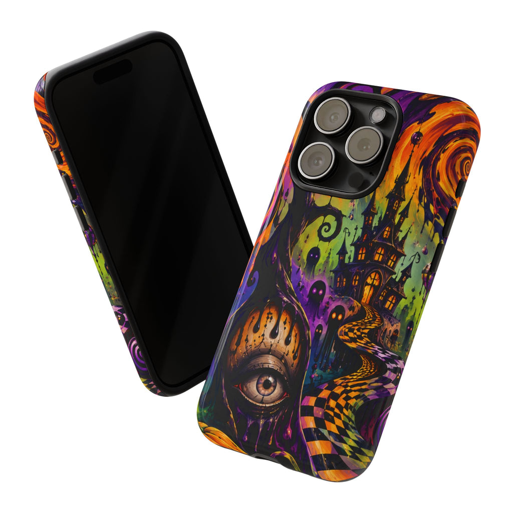 Phone Case — Psychedelic Haunted House Halloween Design
