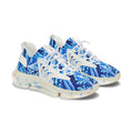 Blue Crystal Mesh Sneakers — Women's Lightweight Athletic Shoes