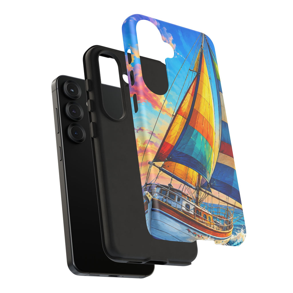 Sailboat Sunset Phone Case — Colorful Nautical iPhone Cover