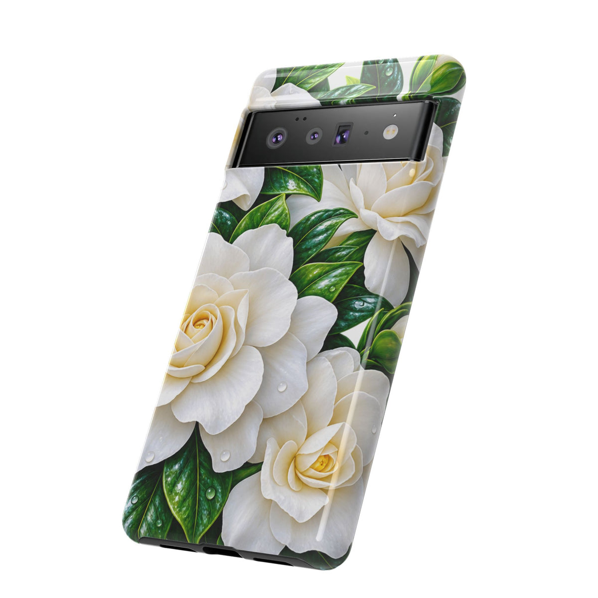 Floral Camellia Tough Case — White Gardenia Phone Cover