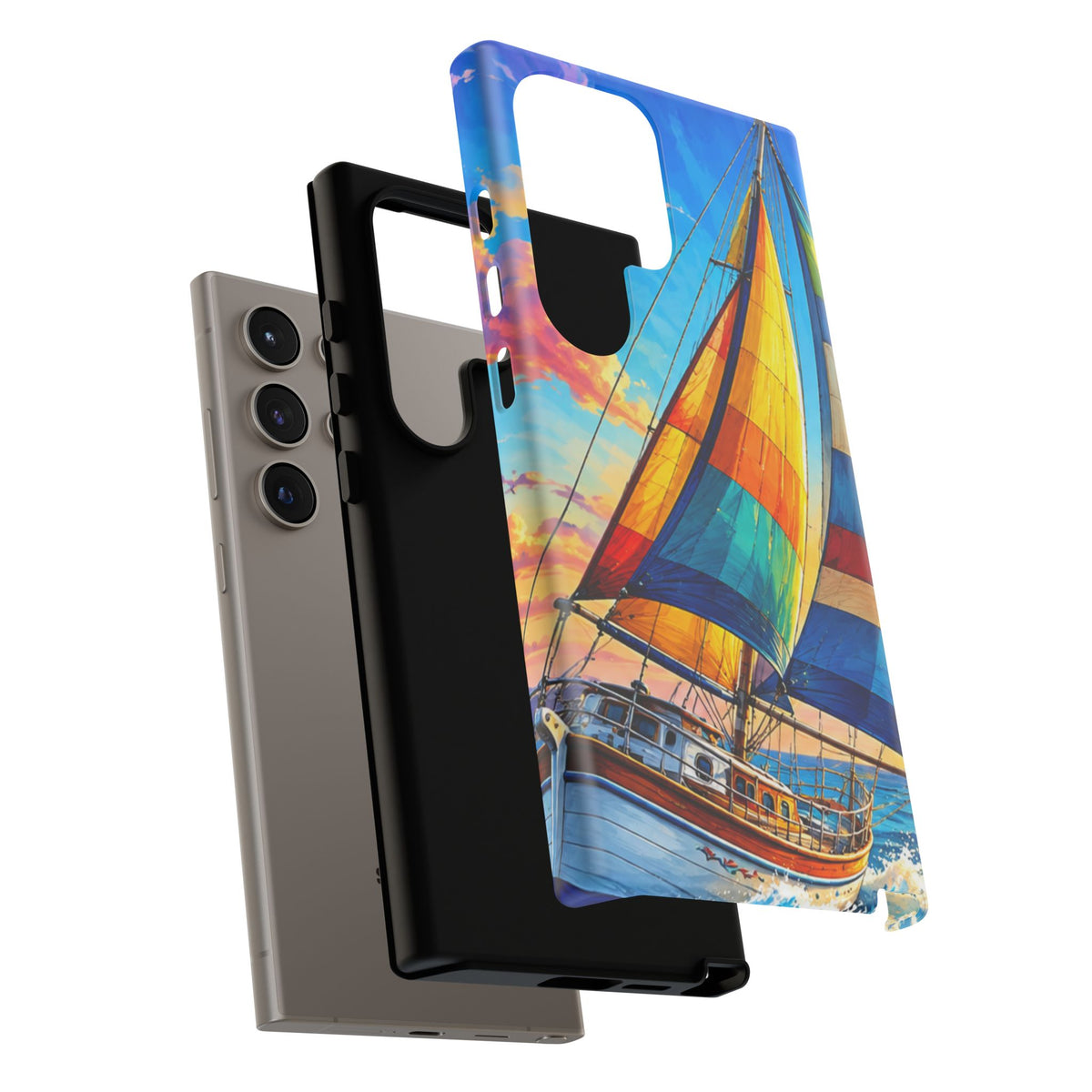 Sailboat Sunset Phone Case — Colorful Nautical iPhone Cover