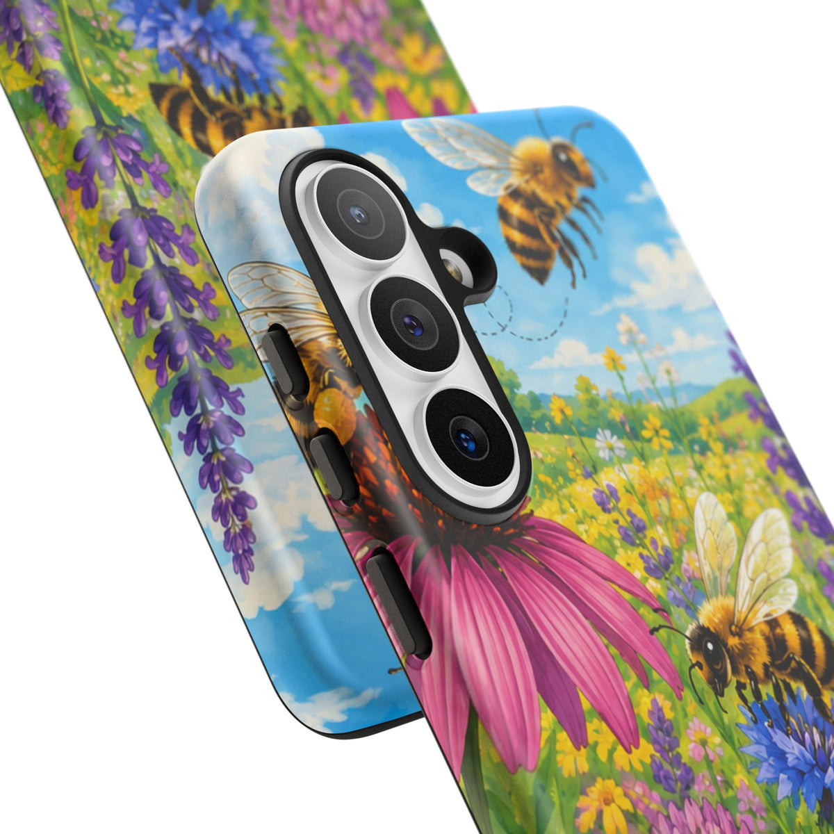 Bee Meadow Phone Case — Floral Honeybee Protective Cover