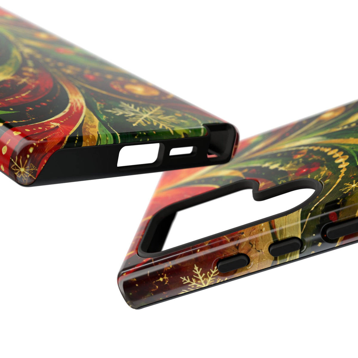Christmas Tree Tough Phone Case — Festive Red & Green Holiday Phone Cover