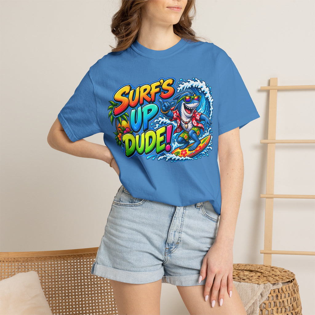 Surf's Up Dude! Surf Shark Graphic T-Shirt