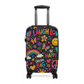 Happy Vibes Carry-On Suitcase – Colorful Dream Big Travel Luggage