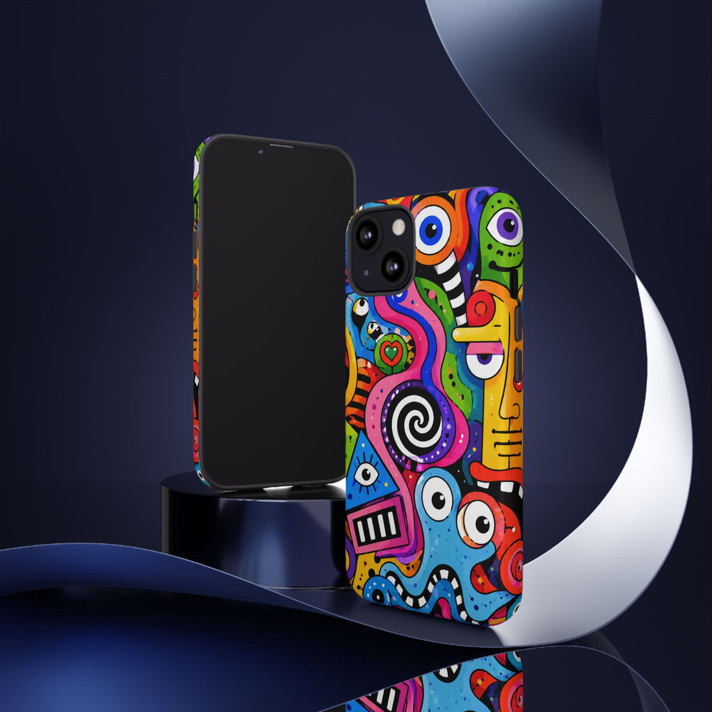 Colorful Abstract Doodle Tough Phone Case